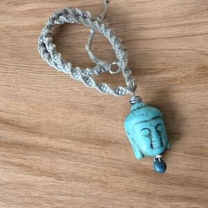 Hand Crafted Blue and Gray Necklace